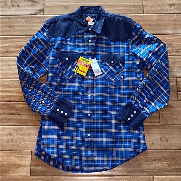 wrangler two tone work shirts